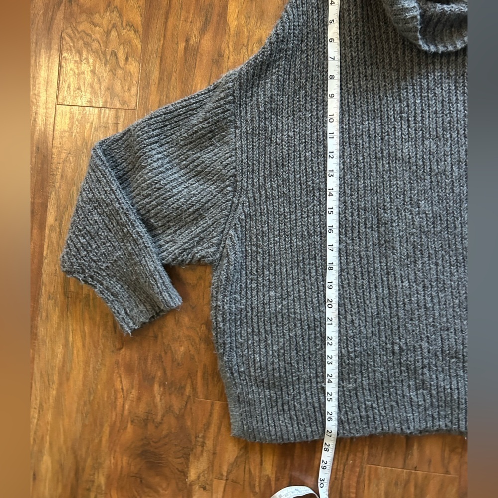 Chunky Oversized Cowl Neck Knitted Sweater Long Sleeves Cozy - Picture 7 of 9